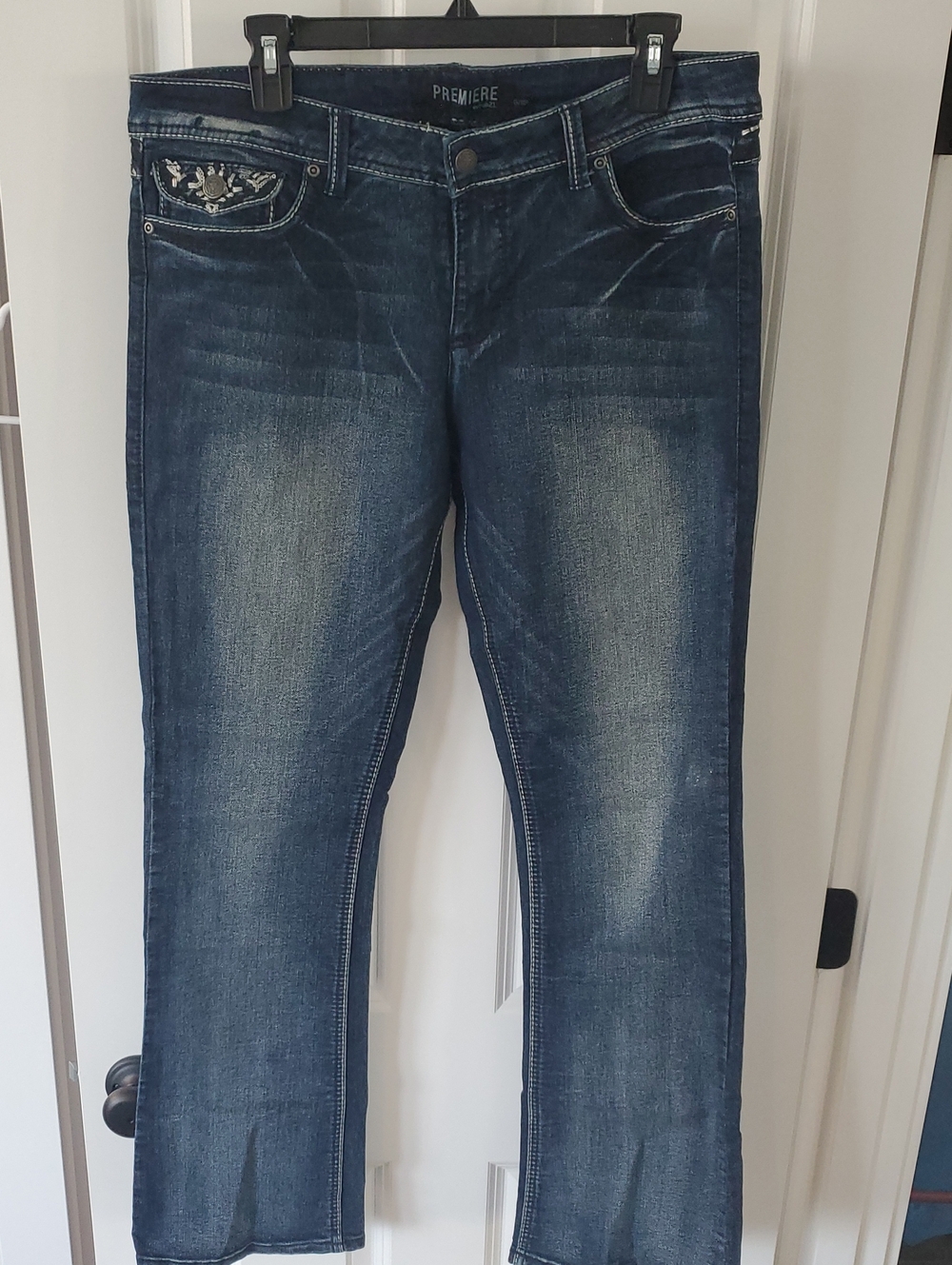 Premiere Denim by rue21 Dark Blue Boot Cut Jeans with Faded Detail